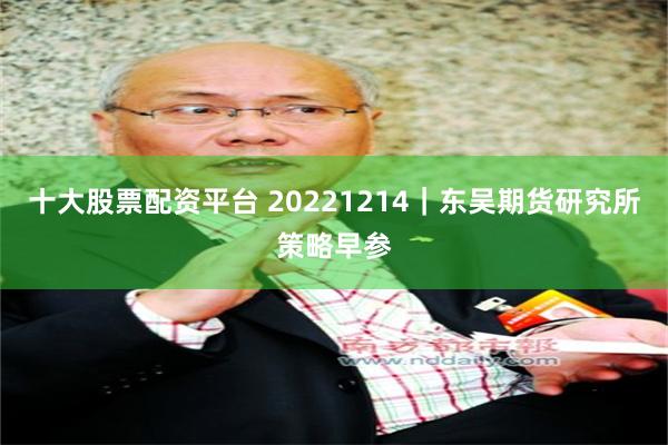 十大股票配资平台 20221214｜东吴期货研究所策略早参